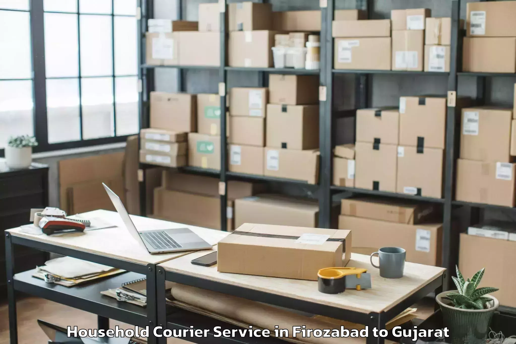 Trusted Firozabad to Umbergaon Household Courier